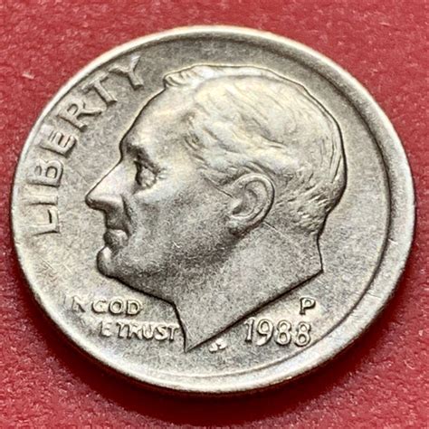 This coin is made out of a clad material, meaning that the outer layer is a mixture of copper and nickel, while the inside core is solid copper. . 1988 dime errors